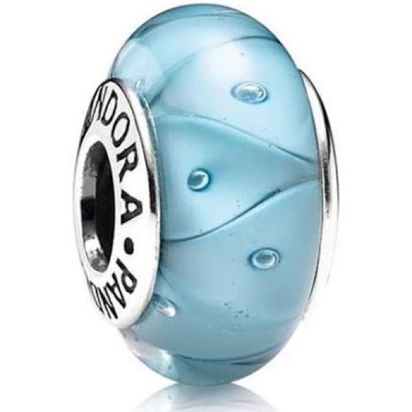 Pandora Jewelry - Pandora Turquoise Looking Glass Murano Charm